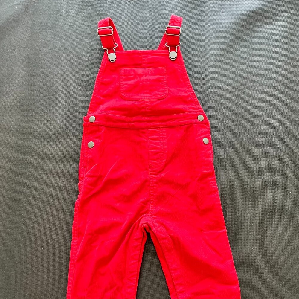 Hanna Andersson Red Corduroy Overalls 3T